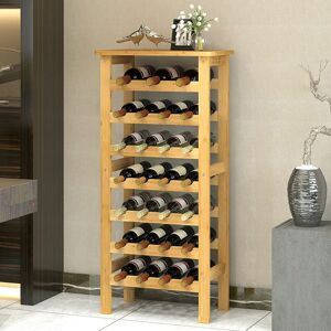 Dripex 7-Tier Bamboo Wine Rack - Eco-Friendly, 27-Bottle Capacity, 47x29x102 cm, Dripex 7-Tier Bamboo Wine Rack - Eco-Friendly, 27-Bottle Capacity, 47x29x102 cm,