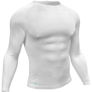 Loops L - WHITE Junior Long Sleeve Baselayer Compression Shirt - Unisex Training Top Loops L - WHITE Junior Long Sleeve Baselayer Compression Shirt - Unisex Training Top