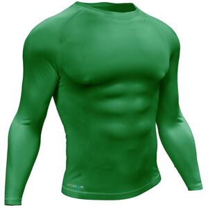 Loops M - GREEN Junior Long Sleeve Baselayer Compression Shirt - Unisex Training Top Loops M - GREEN Junior Long Sleeve Baselayer Compression Shirt - Unisex Training Top