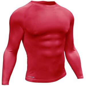 Loops L - RED Adult Long Sleeve Baselayer Compression Shirt - Unisex Training Gym Top Loops L - RED Adult Long Sleeve Baselayer Compression Shirt - Unisex Training Gym Top
