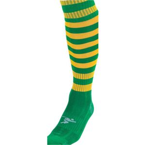 Loops ADULT Size 7-11 Hooped Stripe Football Socks - GREEN/GOLD Contoured Ankle Loops ADULT Size 7-11 Hooped Stripe Football Socks - GREEN/GOLD Contoured Ankle