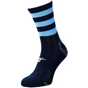 Loops JUNIOR Size 3-6 Hooped Stripe Football Crew Socks NAVY/SKY BLUE Training Ankle Loops JUNIOR Size 3-6 Hooped Stripe Football Crew Socks NAVY/SKY BLUE Training Ankle