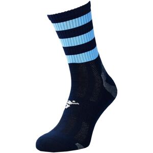 Loops JUNIOR Size 8-11 Hooped Stripe Football Crew Socks NAVY/SKY BLUE Training Ankle Loops JUNIOR Size 8-11 Hooped Stripe Football Crew Socks NAVY/SKY BLUE Training Ankle