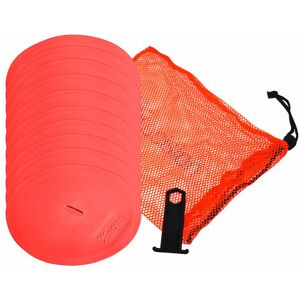Loops 10 PACK 21cm Round Rubber Marker Set - RED Flat Disc Outdoor Football Pitch Loops 10 PACK 21cm Round Rubber Marker Set - RED Flat Disc Outdoor Football Pitch