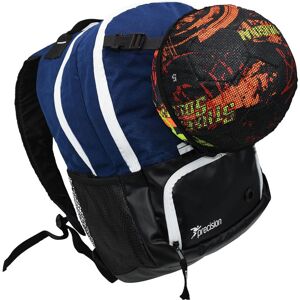 Loops 47x26x36cm Sports Back Pack & Ball Holder - NAVY/WHITE 44L Training Gym Rucksack Loops 47x26x36cm Sports Back Pack & Ball Holder - NAVY/WHITE 44L Training Gym Rucksack