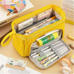 nobrand (Yellow) 2023 New Kawaii Pencil Case Large Capacity Cosmetic Bag Cute Pouch Box nobrand (Yellow) 2023 New Kawaii Pencil Case Large Capacity Cosmetic Bag Cute Pouch Box