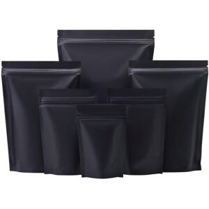 nobrand (9x13cm) 100Pcs Matte Black Zip Lock Mylar Foil Stand Up Bag Self Seal Resealabl nobrand (9x13cm) 100Pcs Matte Black Zip Lock Mylar Foil Stand Up Bag Self Seal Resealabl