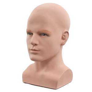 Unbranded Male Mannequin Head, Professional PVC Manikin Head, Skin Color - Display Head fo Unbranded Male Mannequin Head, Professional PVC Manikin Head, Skin Color - Display Head fo