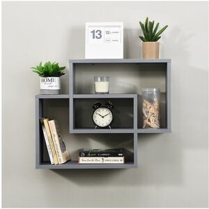 Spot On Dealz Multi Compartment Display Wall Floating Shelf Wall Decoration Grey Spot On Dealz Multi Compartment Display Wall Floating Shelf Wall Decoration Grey