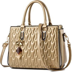 VEISHET (Gold) Single Crossbody Shoulder Handbag Female Pu Material Large Capacity And S VEISHET (Gold) Single Crossbody Shoulder Handbag Female Pu Material Large Capacity And S