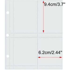 nobrand (S3inch Grids 15pcs) A5 3 Ring Photocards Binder Sleeves 10x15 2 4 Pockets Clear nobrand (S3inch Grids 15pcs) A5 3 Ring Photocards Binder Sleeves 10x15 2 4 Pockets Clear