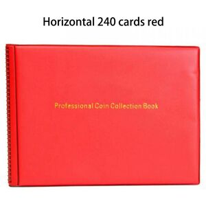 nobrand (240Red) New 240/120 Pockets 10 Pages Money Book Coin Storage Album For Coins Ho nobrand (240Red) New 240/120 Pockets 10 Pages Money Book Coin Storage Album For Coins Ho