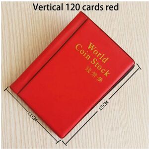 nobrand (120Red) New 240/120 Pockets 10 Pages Money Book Coin Storage Album For Coins Ho nobrand (120Red) New 240/120 Pockets 10 Pages Money Book Coin Storage Album For Coins Ho