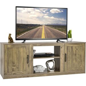 Costway 147cm TV Stand Farmhouse Console Table for 65" TV W/ Adjustable Shelves Costway 147cm TV Stand Farmhouse Console Table for 65" TV W/ Adjustable Shelves