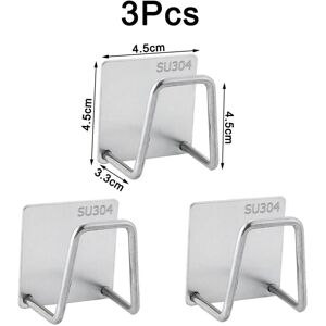 nobrand (3 Pcs Silver) Kitchen Sponges Holder Stainless Steel Sink Shelf Adhesive Holder nobrand (3 Pcs Silver) Kitchen Sponges Holder Stainless Steel Sink Shelf Adhesive Holder
