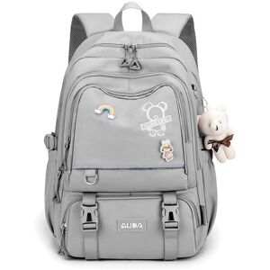 Maxpower (grey) New School Backpack Girls Cute Bagpack Large Capacity Waterproof Teenager Maxpower (grey) New School Backpack Girls Cute Bagpack Large Capacity Waterproof Teenager