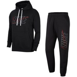 (Large) Nike Air Mens Tracksuit Hoodie Joggers Set Black (Large) Nike Air Mens Tracksuit Hoodie Joggers Set Black