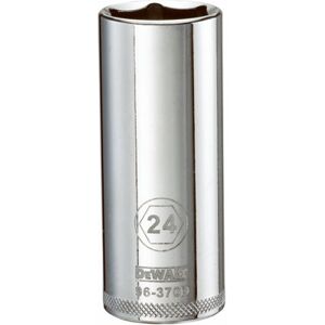 DeWalt Metric Deep Socket, 6-Point, 1/2 In. Drive, 24mm - DWMT96370OSP DeWalt Metric Deep Socket, 6-Point, 1/2 In. Drive, 24mm - DWMT96370OSP