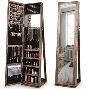Costway Jewelry Cabinet Armoire Lockable Standing w/ Full Length Mirror Costway Jewelry Cabinet Armoire Lockable Standing w/ Full Length Mirror