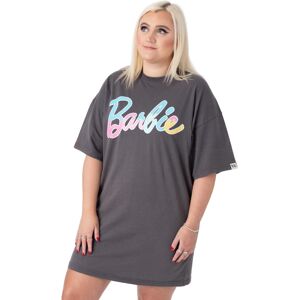 (Small) Barbie Short Sleeve Skater Dress (Womens Grey) (Small) Barbie Short Sleeve Skater Dress (Womens Grey)