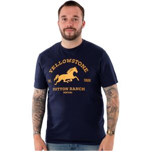 (Small) Yellowstone Short Sleeved T-Shirt (Mens Blue) (Small) Yellowstone Short Sleeved T-Shirt (Mens Blue)