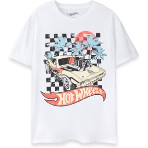 (Medium) Hot Wheels Short Sleeved T-Shirt (Mens White) (Medium) Hot Wheels Short Sleeved T-Shirt (Mens White)