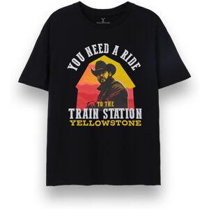 (Large) Yellowstone Short Sleeved T-Shirt (Mens Black) (Large) Yellowstone Short Sleeved T-Shirt (Mens Black)