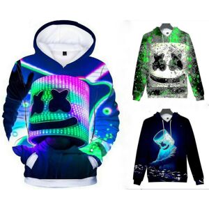 Unbranded (Green, 170cm(11-12Years)) Kids Marshmello Neon Dj 3d Printed Hoodies Sweatshirt Unbranded (Green, 170cm(11-12Years)) Kids Marshmello Neon Dj 3d Printed Hoodies Sweatshirt