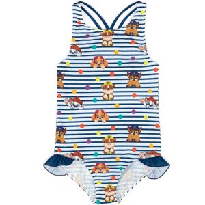 (3-4 Years) Paw Patrol Swimsuit Girls Toddlers Characters Navy Striped Swimming (3-4 Years) Paw Patrol Swimsuit Girls Toddlers Characters Navy Striped Swimming