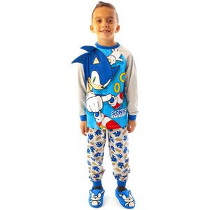 (5-6 Years) Sonic The Hedgehog Pyjamas For Boys Kids Character Costume Blue & (5-6 Years) Sonic The Hedgehog Pyjamas For Boys Kids Character Costume Blue &