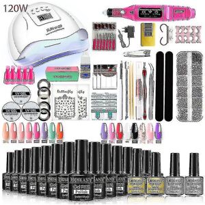 Unbranded (YH33-1) Nail Gel Kit Professional Nail Set With 120w/54w Uv Nail Lamp And Nail Unbranded (YH33-1) Nail Gel Kit Professional Nail Set With 120w/54w Uv Nail Lamp And Nail