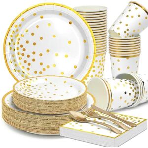 nobrand (White, 350PCS) Paper Plates Tableware Set,Paper Party Supplies Include Disposab nobrand (White, 350PCS) Paper Plates Tableware Set,Paper Party Supplies Include Disposab
