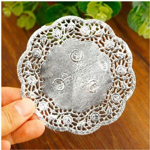 nobrand (Silver 4.5inch, 200pcs) 200 Pcs Round Paper Doilies Golden Silver Lace Doily Pa nobrand (Silver 4.5inch, 200pcs) 200 Pcs Round Paper Doilies Golden Silver Lace Doily Pa