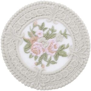 nobrand (grey, 12 cm) Retro French Lace Decorative Placemats Table Mat Candle Coaster Fl nobrand (grey, 12 cm) Retro French Lace Decorative Placemats Table Mat Candle Coaster Fl