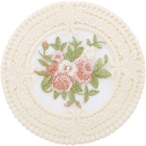 nobrand (apricot, 12 cm) Retro French Lace Decorative Placemats Table Mat Candle Coaster nobrand (apricot, 12 cm) Retro French Lace Decorative Placemats Table Mat Candle Coaster