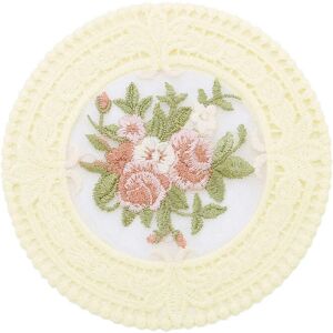 nobrand (beige, 12 cm) Retro French Lace Decorative Placemats Table Mat Candle Coaster F nobrand (beige, 12 cm) Retro French Lace Decorative Placemats Table Mat Candle Coaster F