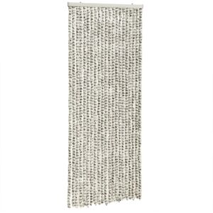 vidaXL Fly Curtain Light Grey Dark Grey 100x200 cm Chenille - Fly Curtain vidaXL Fly Curtain Light Grey Dark Grey 100x200 cm Chenille - Fly Curtain