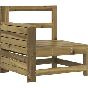 vidaXL Garden Armrest Sofa with Side Table Outdoor Sofa Impregnated Wood Pine vidaXL Garden Armrest Sofa with Side Table Outdoor Sofa Impregnated Wood Pine