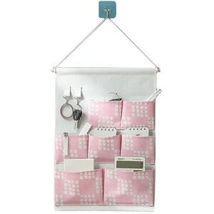 nobrand (Pink 7 Pockets) 3/5/7 Pockets Cotton Linen Fabric Wall Door Hanging Bag Organiz nobrand (Pink 7 Pockets) 3/5/7 Pockets Cotton Linen Fabric Wall Door Hanging Bag Organiz