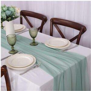 nobrand (75x1000CM, Sage green) Chiffon Table Runner Vertical Tablecloth for Table Decor nobrand (75x1000CM, Sage green) Chiffon Table Runner Vertical Tablecloth for Table Decor