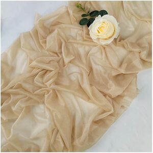 nobrand (30x300CM, champagne) Chiffon Table Runner Vertical Tablecloth for Table Decorat nobrand (30x300CM, champagne) Chiffon Table Runner Vertical Tablecloth for Table Decorat