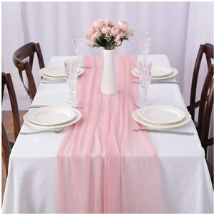 nobrand (75x1000CM, light pink) Chiffon Table Runner Vertical Tablecloth for Table Decor nobrand (75x1000CM, light pink) Chiffon Table Runner Vertical Tablecloth for Table Decor