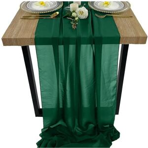 nobrand (30X300cm, Dark green) Sage Green Chiffon Table Runner Gauze Rustic Sheer Table nobrand (30X300cm, Dark green) Sage Green Chiffon Table Runner Gauze Rustic Sheer Table