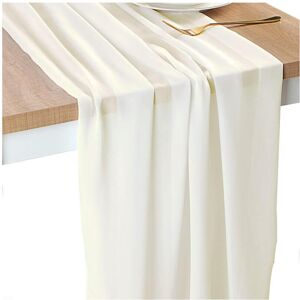 nobrand (70x800cm, Ivory-white) Sage Green Chiffon Table Runner Gauze Rustic Sheer Table nobrand (70x800cm, Ivory-white) Sage Green Chiffon Table Runner Gauze Rustic Sheer Table