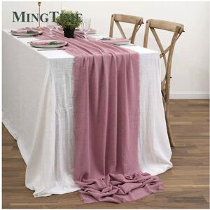 nobrand (62x500cm, Orchid) Table Runner Rustic Cotton Gauze Cloth Dining Burlap Retro Bu nobrand (62x500cm, Orchid) Table Runner Rustic Cotton Gauze Cloth Dining Burlap Retro Bu