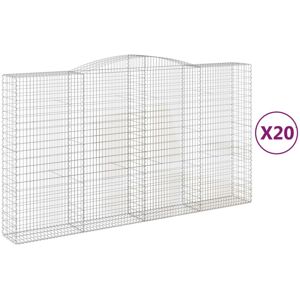 (400 x 50 x 220/240 cm/ 20 pcs) vidaXL Arched Gabion Basket Stone Basket Gabion (400 x 50 x 220/240 cm/ 20 pcs) vidaXL Arched Gabion Basket Stone Basket Gabion