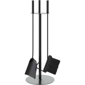 vidaXL Fireplace Tool Set 4 Piece Black - Fireplace Tool Set vidaXL Fireplace Tool Set 4 Piece Black - Fireplace Tool Set