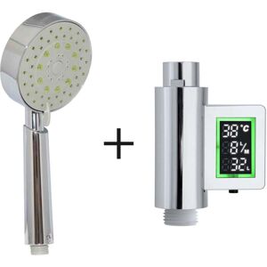 Lowenergie (Eco Water Saving Showerhead Green 5 Setting plus Shower Timer with Flow Meter S Lowenergie (Eco Water Saving Showerhead Green 5 Setting plus Shower Timer with Flow Meter S