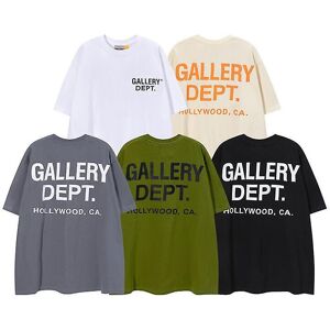 Unbranded (Black, L) Gallery Dept Summer New T-shirt Couple Base Shirt Round Neck Short Sl Unbranded (Black, L) Gallery Dept Summer New T-shirt Couple Base Shirt Round Neck Short Sl