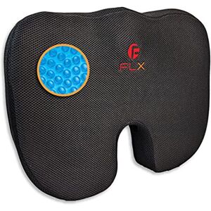 F FLX ENERGISING EXCELLENCE Orthopedic Memory Foam Support Gel Cushion for Sciatica, Tailbone and Hip Pain - F FLX ENERGISING EXCELLENCE Orthopedic Memory Foam Support Gel Cushion for Sciatica, Tailbone and Hip Pain -